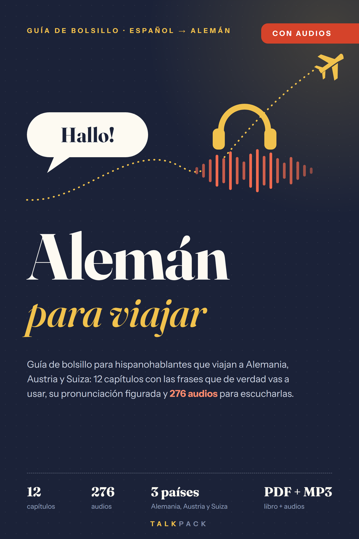 Portada del e-book Alemán para viajar de TalkPack